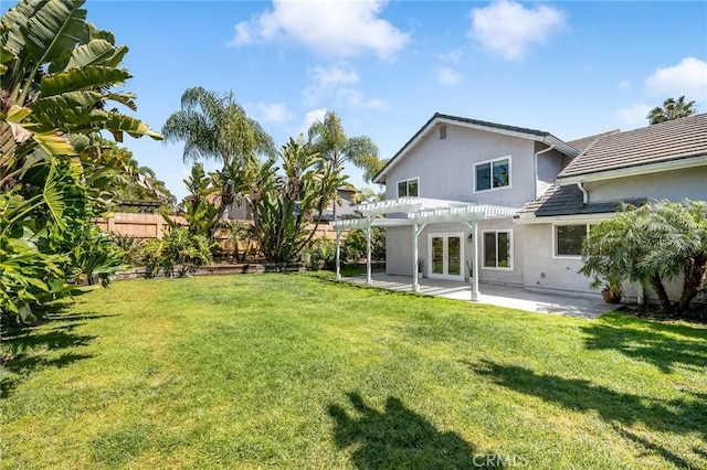 2204 Recodo Ct, Carlsbad, CA 92009 - view of yard with a pergola, a patio, and french doors
