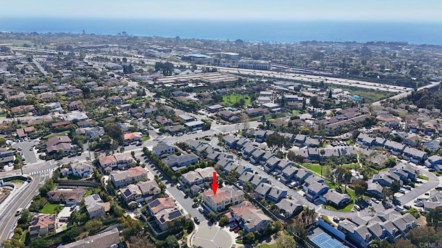 aerial view with a residential view