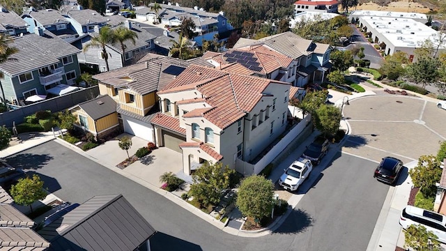 aerial view with a residential view