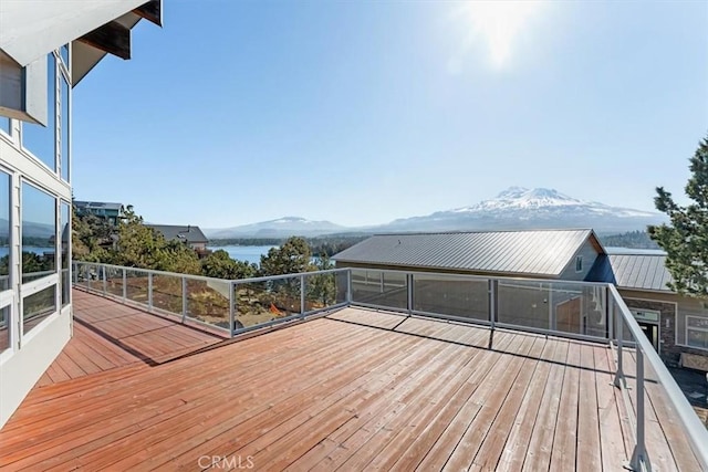 15516 Valley View Dr, Weed, CA 96094 - wooden terrace with a mountain view