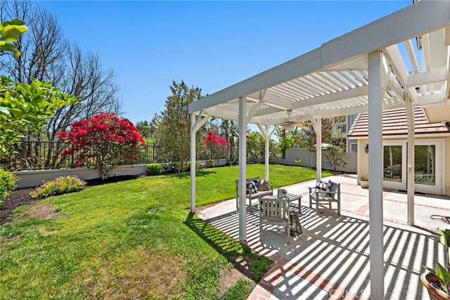 10 Cambridge Ct, Coto De Caza, CA 92679 - view of yard featuring a pergola and a patio area