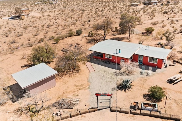 aerial view with a rural view and view of desert