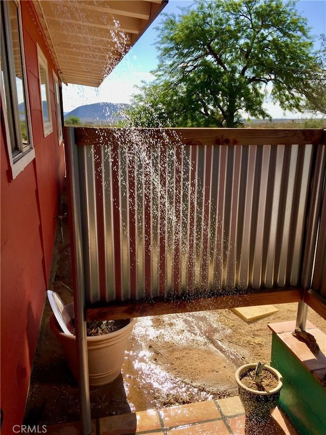 exterior space with fence