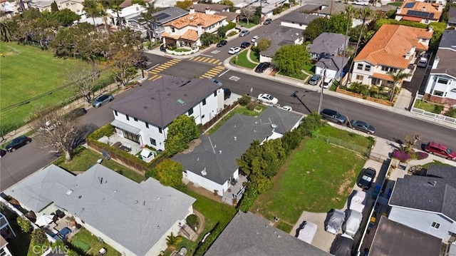 aerial view with a residential view