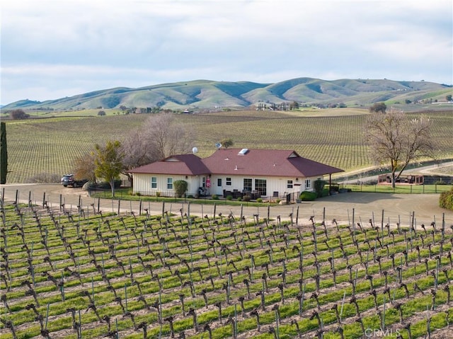 mountain view with a rural view