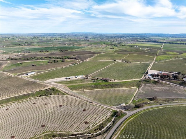bird's eye view with a rural view