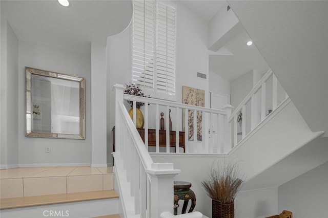25382 Village Rd, Dana Point, CA 92629 - stairway featuring recessed lighting