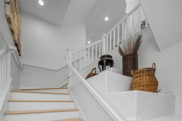 25382 Village Rd, Dana Point, CA 92629 - stairs featuring recessed lighting