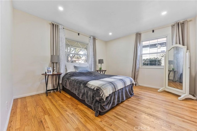 11330 Whitley St, Whittier, CA 90601 - bedroom featuring light wood-style flooring and recessed lighting