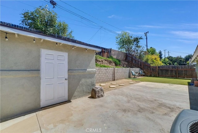 view of patio / terrace with a fenced backyard