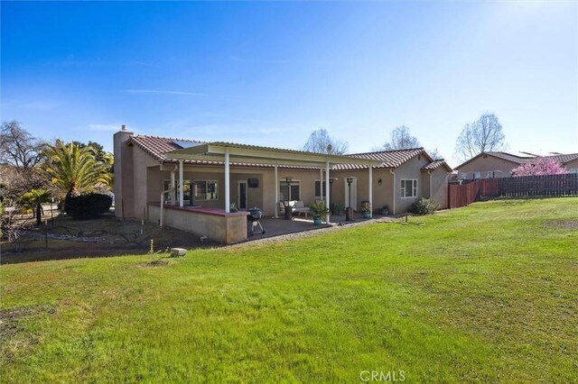 1100 N Ferrocarril Rd, Atascadero, CA 93422 - back of property featuring a patio, stucco siding, and a chimney