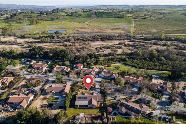 1100 N Ferrocarril Rd, Atascadero, CA 93422 - aerial overview of property's location with nearby suburban area and rural landscape