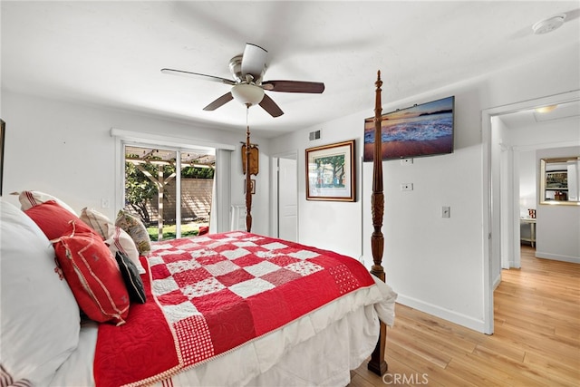 31351 Calle Del Campo, San Juan Capistrano, CA 92675 - bedroom with light wood-style floors, access to exterior, and baseboards