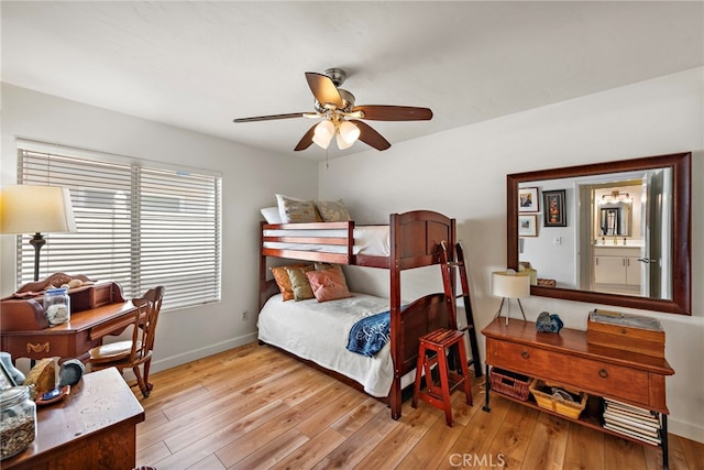 31351 Calle Del Campo, San Juan Capistrano, CA 92675 - bedroom with baseboards, wood-type flooring, and a ceiling fan