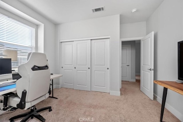 160 Earthwood Ln, San Luis Obispo, CA 93401 - office featuring light colored carpet, visible vents, and baseboards