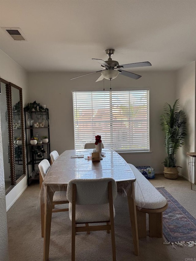 12090 Calle De Montana Unit 251, El Cajon, CA 92019 - dining area with light carpet, a wealth of natural light, and visible vents