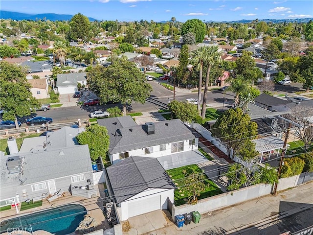 aerial view featuring a residential view