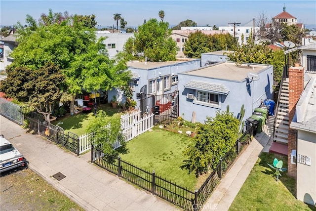 1361 W Vernon Ave, Los Angeles, CA 90037 - drone / aerial view with a residential view
