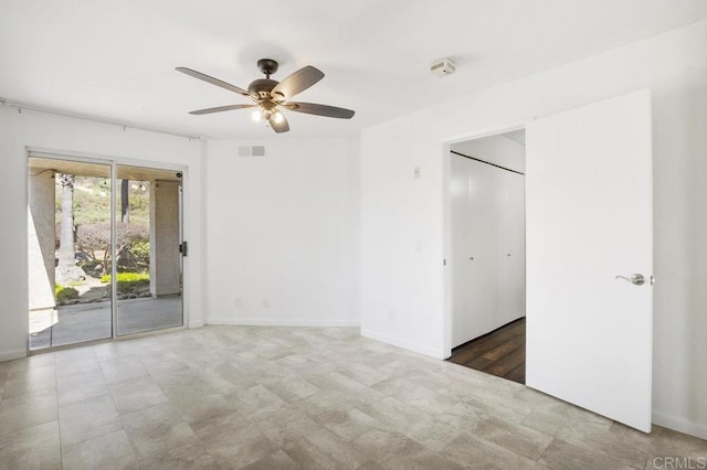 11365 Affinity Ct Unit 192, San Diego, CA 92131 - unfurnished room with baseboards, visible vents, and a ceiling fan