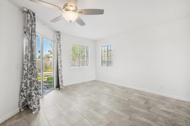 11365 Affinity Ct Unit 192, San Diego, CA 92131 - spare room featuring a ceiling fan and baseboards