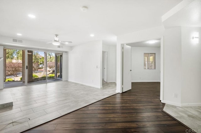 11365 Affinity Ct Unit 192, San Diego, CA 92131 - unfurnished room featuring a ceiling fan, wood finished floors, recessed lighting, and a smoke detector