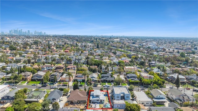 aerial view featuring a residential view