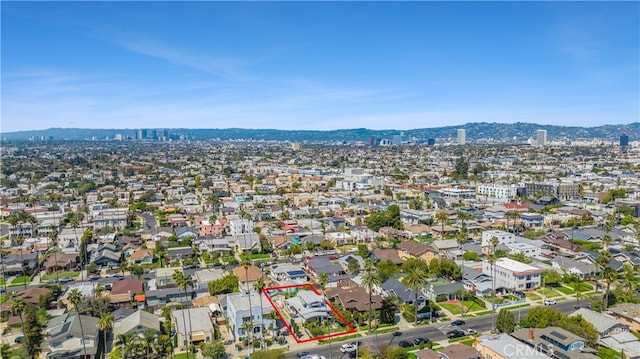 drone / aerial view with a residential view