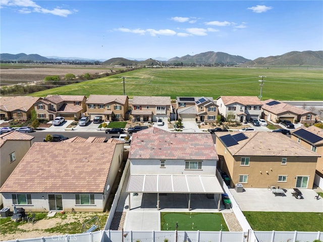 1772 Old Wagon Dr, Hemet, CA 92545 - aerial view with a mountain view and a residential view