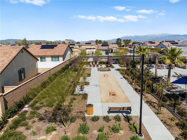 1772 Old Wagon Dr, Hemet, CA 92545 - birds eye view of property with a residential view and a mountain view