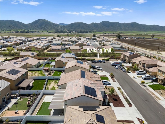 1772 Old Wagon Dr, Hemet, CA 92545 - aerial view with a mountain view and a residential view
