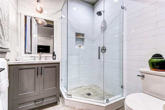 528 15th St, Manhattan Beach, CA 90266 - bathroom with toilet, a stall shower, and vanity