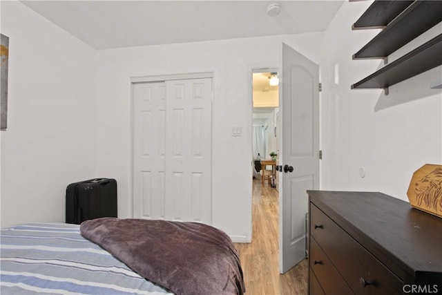 12152 Rosecrans Ave, Norwalk, CA 90650 - bedroom featuring light wood-type flooring and a closet