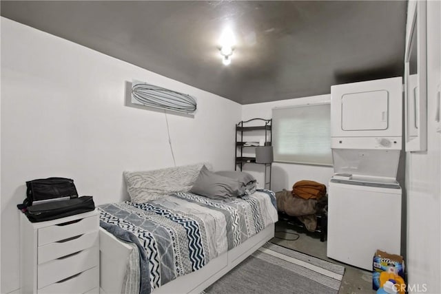 12152 Rosecrans Ave, Norwalk, CA 90650 - bedroom featuring estacked washer and dryer