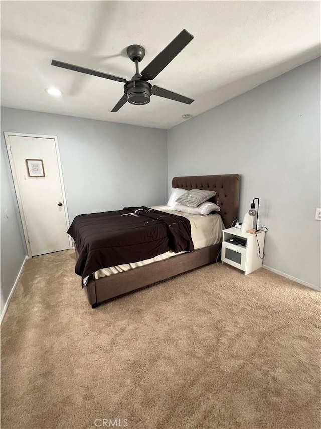 17760 Palo Verde Ave Unit 27, Cerritos, CA 90703 - carpeted bedroom featuring baseboards and a ceiling fan