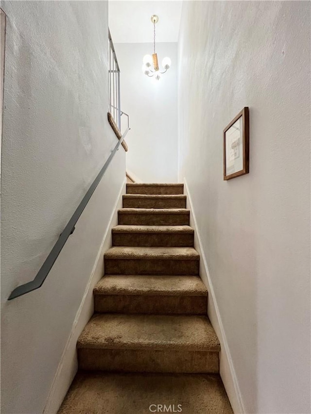 17760 Palo Verde Ave Unit 27, Cerritos, CA 90703 - staircase with carpet flooring and baseboards