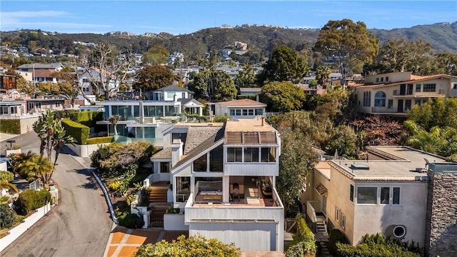 31706 Seacliff Dr, Laguna Beach, CA 92651 - birds eye view of property with a mountain view and a residential view
