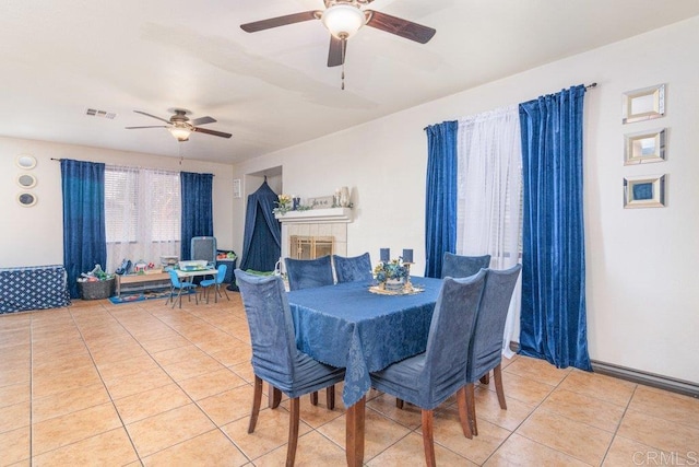400 Colt St, San Jacinto, CA 92582 - dining space featuring ceiling fan and light tile patterned flooring
