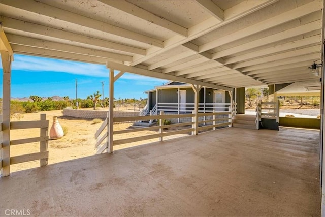 view of patio / terrace featuring an outbuilding and an exterior structure