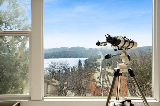 view of water feature featuring a mountain view