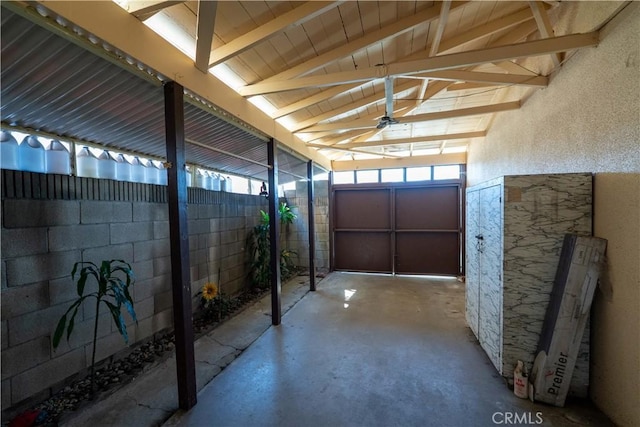 12821 Salisbury St, Baldwin Park, CA 91706 - garage featuring ceiling fan