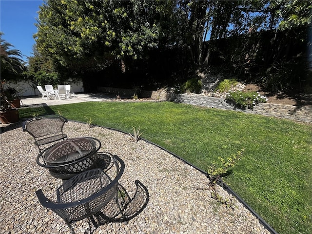 view of yard featuring a patio