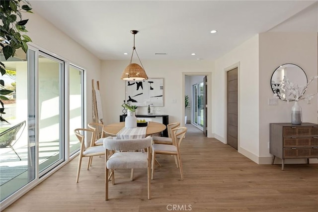 5306 Maricopa St, Torrance, CA 90503 - dining space with light wood-style floors and recessed lighting
