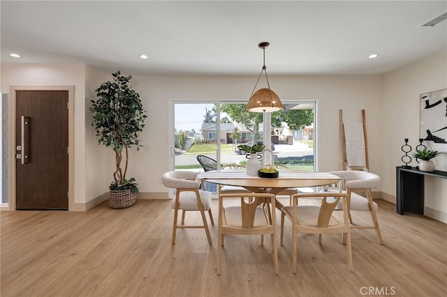 5306 Maricopa St, Torrance, CA 90503 - dining area with light wood-type flooring and recessed lighting