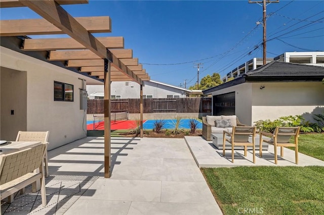 5306 Maricopa St, Torrance, CA 90503 - view of patio featuring an outdoor hangout area and a pergola
