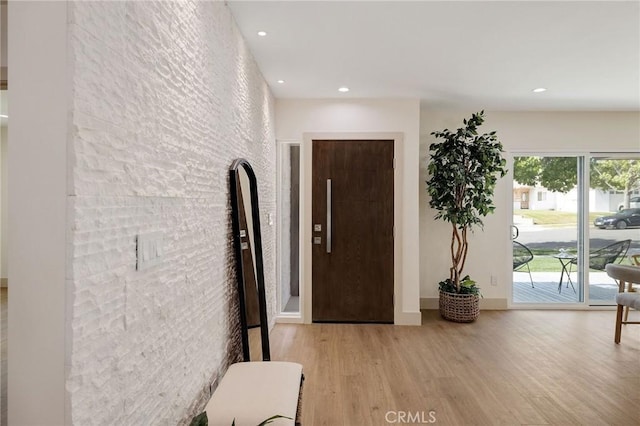 5306 Maricopa St, Torrance, CA 90503 - entryway with wood finished floors and recessed lighting