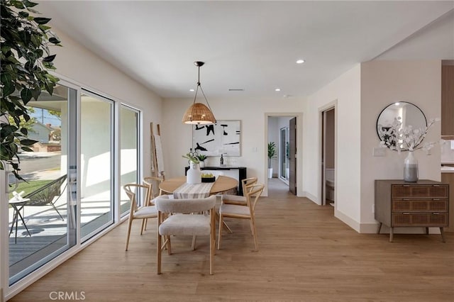 5306 Maricopa St, Torrance, CA 90503 - dining area featuring light wood-type flooring and recessed lighting