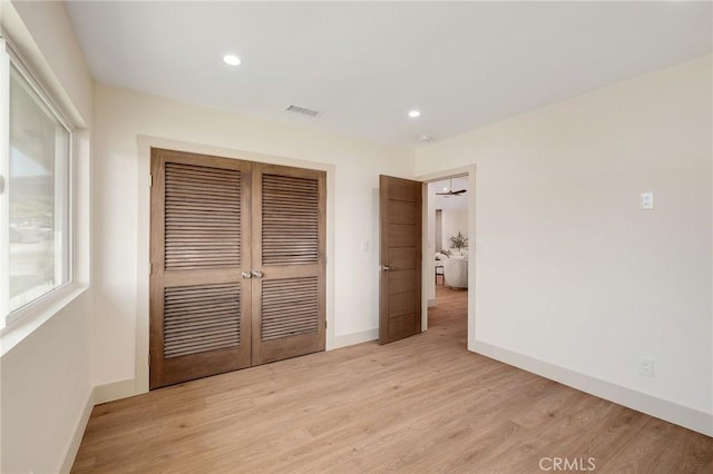 5306 Maricopa St, Torrance, CA 90503 - unfurnished bedroom featuring a closet, light wood-type flooring, and recessed lighting