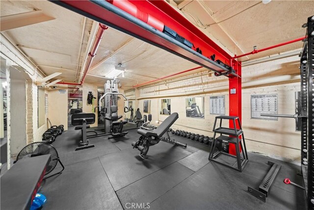 view of workout area