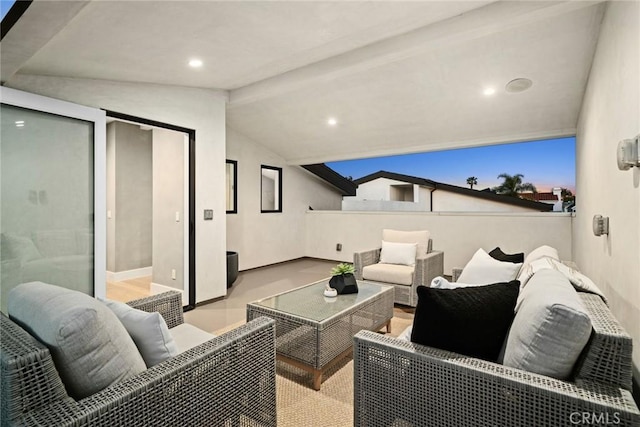 view of patio featuring outdoor lounge area