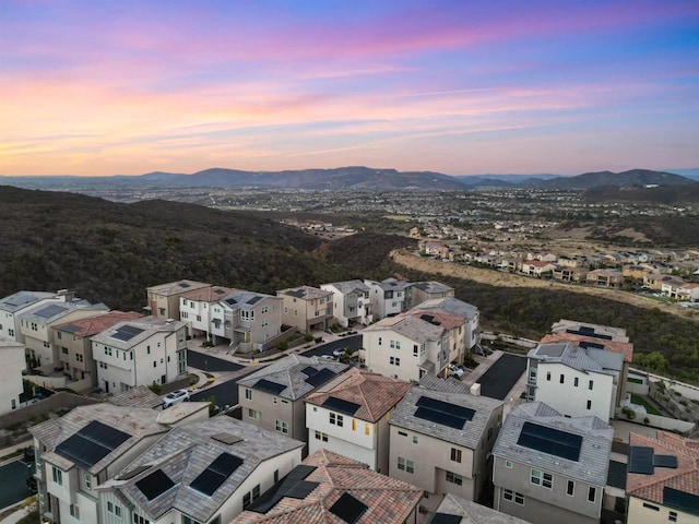 15751 Wainwright Way, San Diego, CA 92127 - aerial view at dusk of a mountain view and a residential view